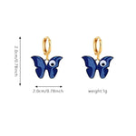 El Regalo 3 Pairs Fancy, Cute Butterfly Earrings for Girls & Women - Fashion Enamalled/Butterfly CZ Hypoallergenic & Nickel Free Earrings for Kids, Teen Girls & Women (Evil Eye Butterfly Earrings)