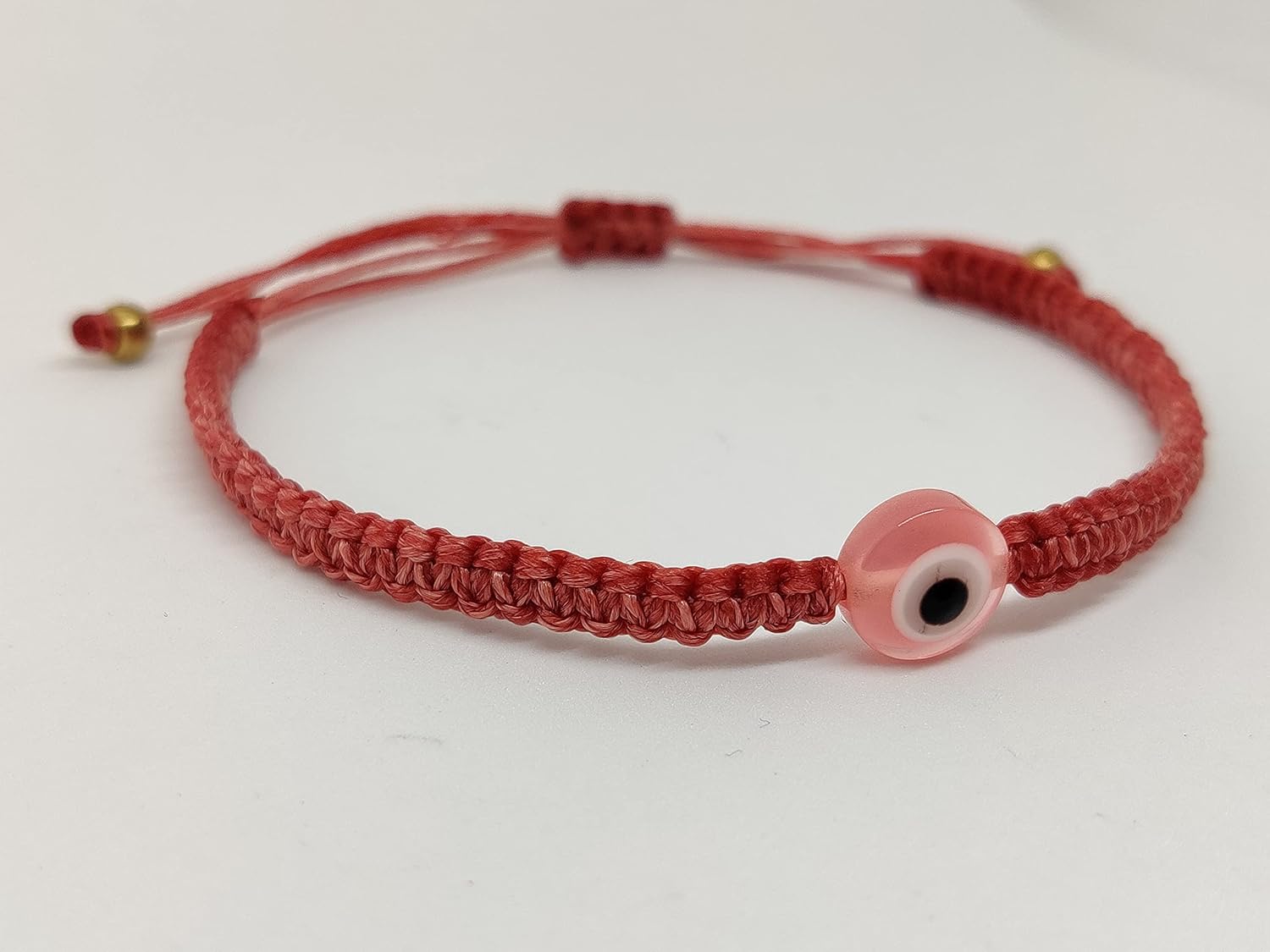 El Regalo Cute Evil Eye Bracelet - Lucky Evil Eye Adjustable Unisex Bracelet Avoid Negative Energy for Girls/Boys/Men/Women (Satin Pink)