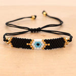 El Regalo 2PCs Evil Eye Rakhi Set for Brother/Sister-in-Law Japanese Miyuki Seed Beads Lucky Rakhis for Bhaiya & Bhabhi Handmade 100% Authentic Japanese Miyuki Seed Beads