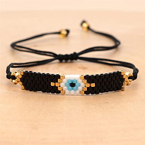El Regalo 2PCs Evil Eye Rakhi Set for Brother/Sister-in-Law Japanese Miyuki Seed Beads Lucky Rakhis for Bhaiya & Bhabhi Handmade 100% Authentic Japanese Miyuki Seed Beads