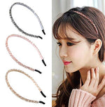 El Regalo 2PCs Rhinestone Hair Bands for Kids/Girls/Teens/Women | Tiara Bridal Headpieces | Crystal Headband Fine Glitter Crystal Hairband Rhinestone Headband (Blue & Jamuni)