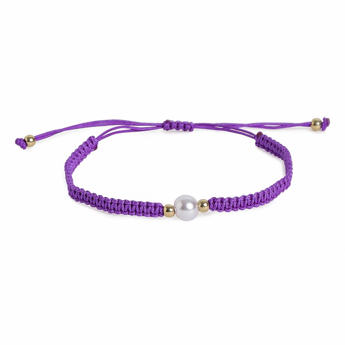 El Regalo 2PCs Pearls Rakhi Combo Set for Bhaiya-Bhabhi/Bhai- Bhatija/Bhatiji- Rakhi Gift Combo with 2 Pearls Rakhi, Roli-Chawal Shagun Pack, Message Card in Gift Box (Purple)