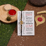 El Regalo Auspicious OM Rakhi Brother- Designer Hand Braided OM Bracelet Rakhi with Roli Chawal Shagun, Message Card in Rakhi Gift Box (Coffee Brown)
