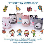 El Regalo Cartoon Warm Cotton Calf Length Socks/Tights for Girls/Kids (Pink White Stripe) | Kids High Knee Socks