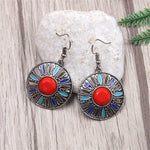 El Regalo 3 Pairs Earrings Combo of Vintage Bohemian Dangle Earrings for Women, 3-Pair Multi-Pack, Handmade Retro Tribal Drop Jewelry, Ethnic Bronze & Silver Tone Statement Earrings (Style-3)