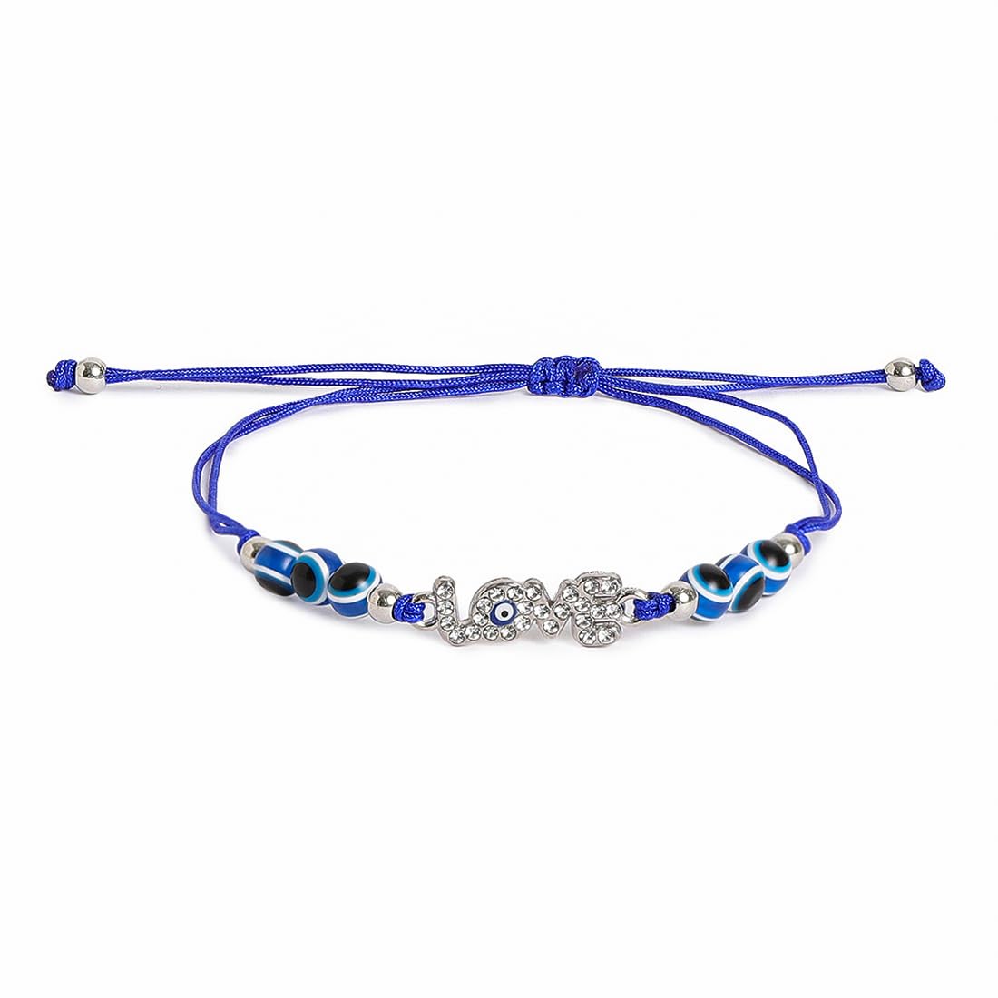 El Regalo 2PCs Evil Eye Rakhi Combo Set for Bhai-Bhabhi or Bhai-Bhatija/Bhatiji- 2 Evil Eye Rakhis with Roli Chanwal, Rakhi Card in Rakhi Gift Box (Option-4)