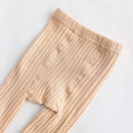 El Regalo 1 Pair Girls' Combed Cotton Bow Tights Pantyhose Leggings Stocking Pants | Party Bow Socks Stockings for Girls (Peach)