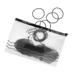 El Regalo 100pcs/pack Simple Rubber Bands- Thin Elastic Hair Ties Seamless 3mm Ponytail Soft & Elastic, No Damage Hair Rubberbands For Kids/Girls/Women (Black)