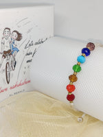 El Regalo 2PCs 7 Chakra Crystal Handwoven Rakhi Combo Set for Brother 7 Chakra Rakhi Set for Bhaiya Rakhi Combo for Bhai (7 Chakra)
