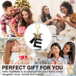 El Regalo Personalized Name Initials Butterfly Charm Keychain - Name Letter Keyring with Black & Golden Tassel & Butterfly Pendant, Purse, Bag, Backpack Accessory (E Letter)