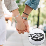 El Regalo Unisex 4 Pcs Yin Yang Necklace & Bracelet Set, 2 Pieces Matching Yin Yang Adjustable Cord Bracelet, Couple Pendant Necklace Chain For Friendship Boyfriend Girlfriend- Valentines Day Gift