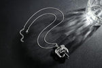El Regalo Goth Gothic Viking Dragon Crystal Pendant Necklace for Men & Boys | Dragon Wing Necklace | Punk Biker Fantasy Statement Jewelry (Black)