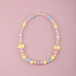 El Regalo Girls' Necklace & Bracelet Jewelry Set For Kids & Baby Girls | Safe & Soft for Skin (Bow Beads)