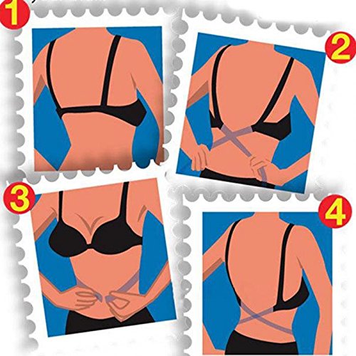 El Regalo Women's Adjustable 2 Hook Bra Extender Strap/Bra Converter for Backless or Low Back Dresses (Beige)