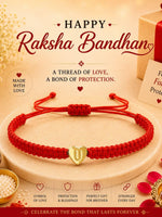El Regalo Red Ethnic Rakhi Dori Unisex Rakhi-Adults - U letter