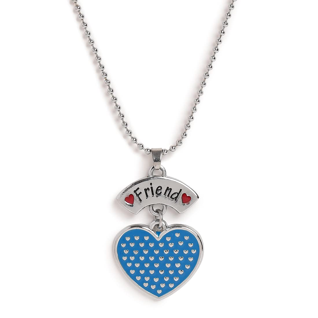 El Regalo 2 PCs Best Friend BFF Enamel Hearts Unisex Pendant Necklaces Set for Kids/Girls/Boys/Besties/Soul Sisters (Option-3)