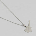 El Regalo 1PC Guitar Pendant Necklace-Stainless Steel Rock Electric Guitar Unisex Pendant Necklace for Girls/Boys/Men/Women- Hip Hop Music Necklace Jewellry for Music Lovers (Silver)
