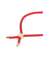El Regalo Name Initials Evil Eye Bracelet Rakhi for Brother- Name Letter CZ Rakhi with Roli Chawal, Message Card in Rakshabandhan Box for Bhai (Red- I)