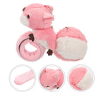 El Regalo Kids Rakhi - Cute Animal Plush Slap Band Rakhi for Boys & Girls | Panda, Shark, Dinosaur & More with Roli Chawal & Rakshabandhan Card | Fun Cartoon Soft Slap Bands for Children (Pink Squirrel)