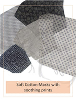 El Regalo (3 PCs Set XL/XXL Size Unisex Cotton Face Masks | India's First Extra Large Size Executive Cotton Reusable, Breathable, Washable & Adjustable Face Masks (Executive Prints Face Masks)
