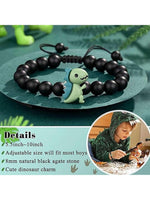 El Regalo Cute Dinosaur Rakhi for Brother- Unique Dinosaur Bracelet Rakhi for Bhai with Roli Chawal, Rakhi Message Card in Rakhi Gift Box (Black)
