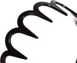 El Regalo 2 PCs Black & Tortoise Shell Teeth Waves Hair Hairbands | Hair Accessories/Headband for Girls & Women | Hairband Combo