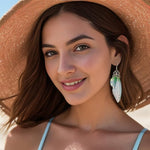 El Regalo Gorgeous Butterfly Wings Earrings - Handcrafted Colorful Austrian Crystal Hook Earrings for Women & Girls | Fantasy Fairy Dangle Earrings | Elegant Jewelry (Green with Gold Finish)