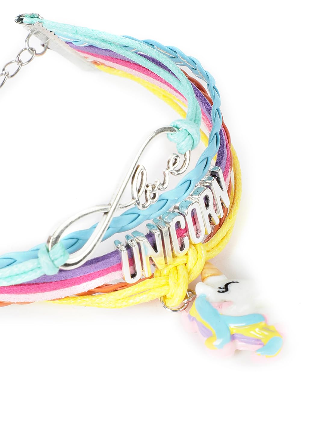 El Regalo Multi-layered Unicorn Infinity Love Charm Rakhi for Brother/Sister/Niece/Nephew with Roli Chawal in Rakhi Gift Box (Multi Unicorn)