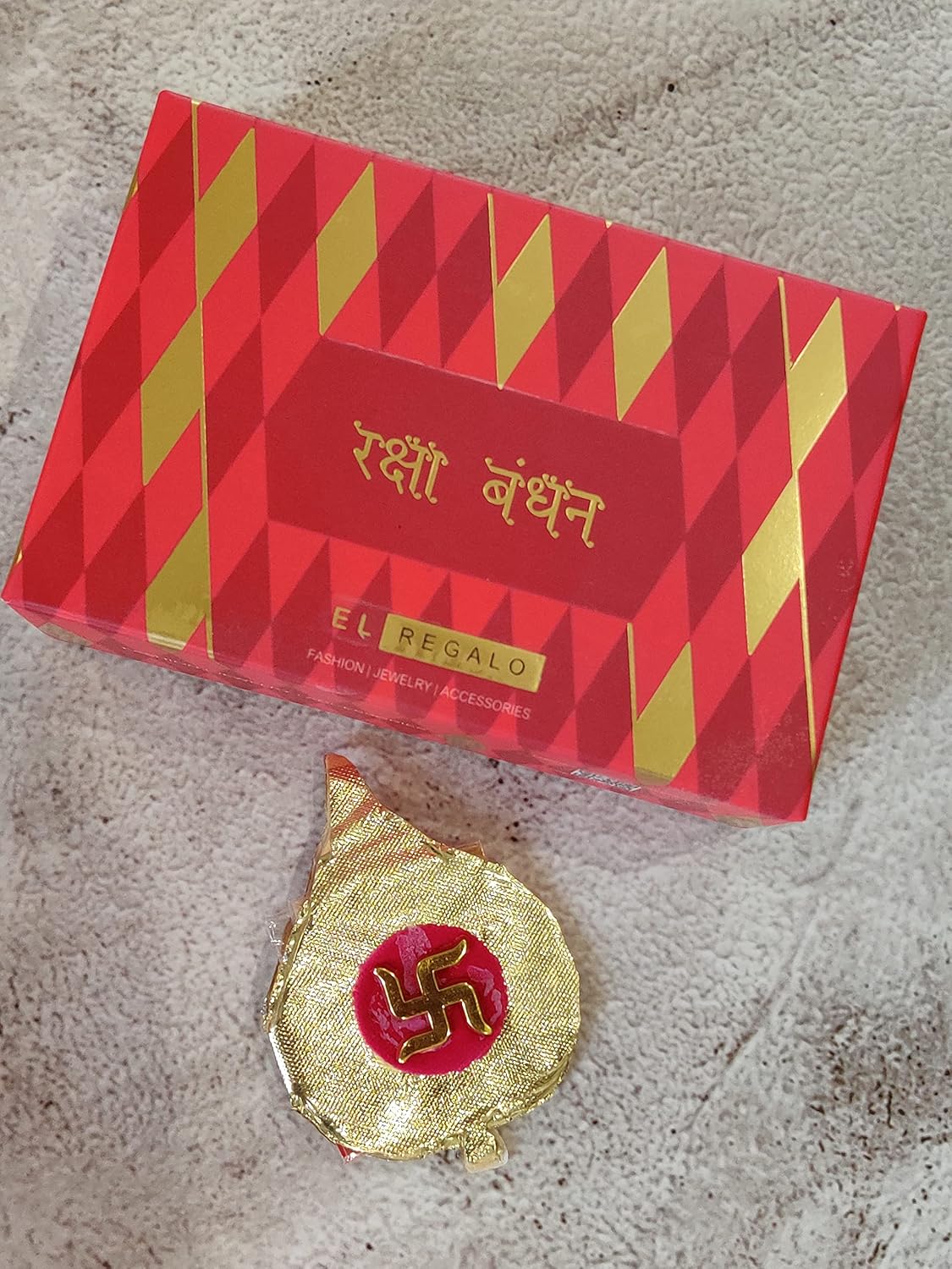 El Regalo 2PCs Heart Evil Eye Rakhi Combo for Brother/Sister-in- Law/Niece or Nephew - Rakhi Combo with Gift Box, shagun & Message Card (Option-3)