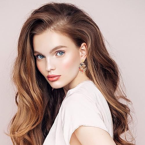 El Regalo Acrylic Leopard Print Eardrop Dangler Fashion Leaf Earrings for Women & Girls