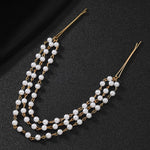 El Regalo Pearl Hair Clip for Women & Girls | Multi Layer Tassel Pearl Hair Accessory | Elegant Korean Style Hair Pin Barrette for Bun Hairstyle | Bridal Party Wedding Hair Addition (1 Pc)