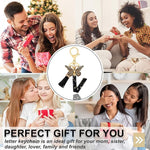 El Regalo Personalized Name Initials Butterfly Charm Keychain - Name Letter Keyring with Black & Golden Tassel & Butterfly Pendant, Purse, Bag, Backpack Accessory (V Letter)