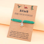El Regalo Cute Rakhi for Brother- Fancy Tyrannosaurus Dinosaur Bracelet Rakhi for Bhai with Roli Chawal, Rakhi Message Card in Rakhi Gift Box (Green)