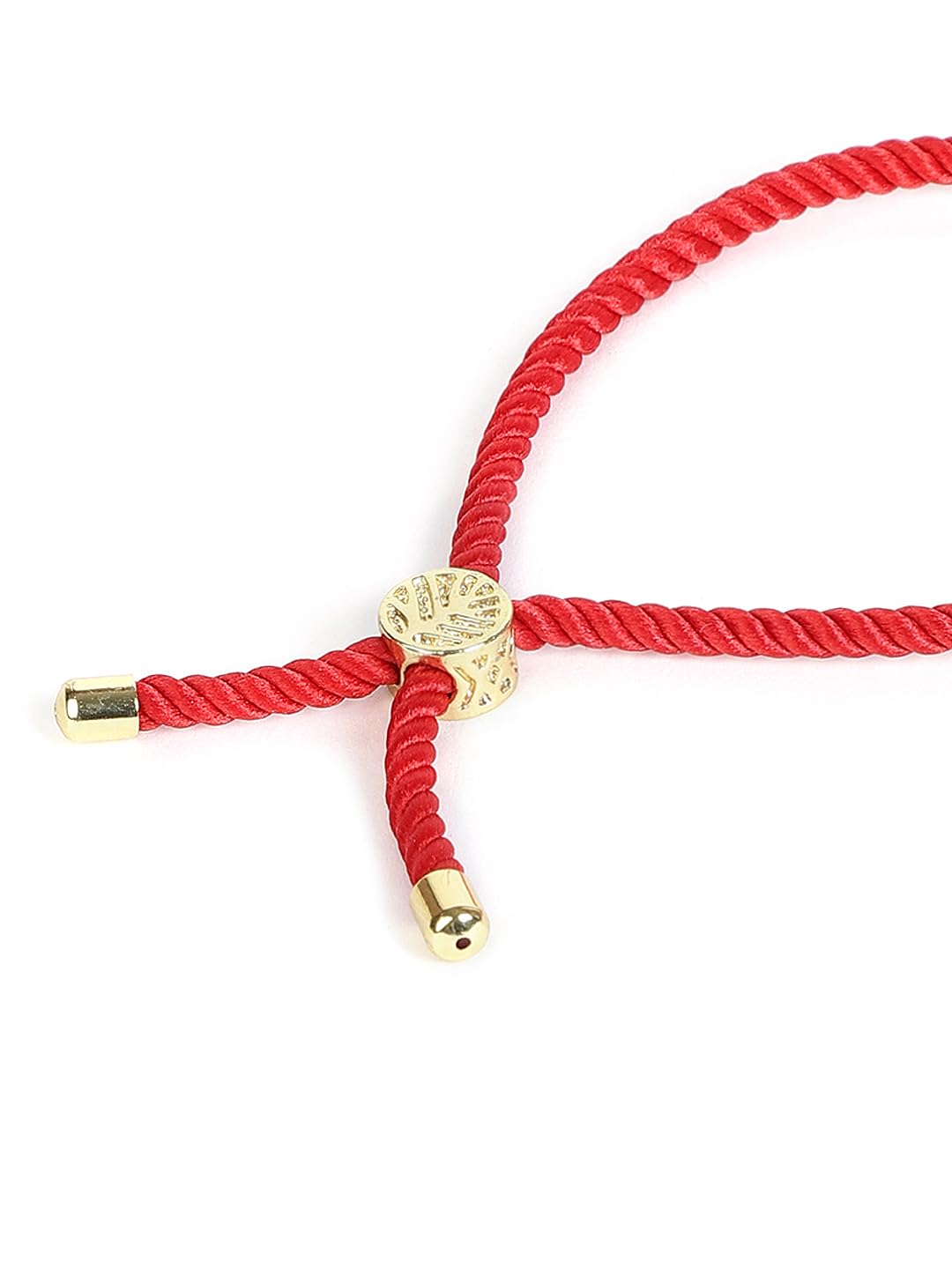 El Regalo Name Initials Evil Eye Bracelet Rakhi for Brother- Name Letter CZ Rakhi with Roli Chawal, Message Card in Rakshabandhan Box for Bhai (Red- G)