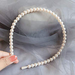 El Regalo 2 PCs Pearl Beads Decoration Plastic Hair Band Headband for Kids, Girls and Women (Pattern 3)
