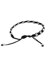El Regalo 1 PC Boho Macram Adjustable Oxidized German Silver Bead Nazabattu Anklet for Girls & Women- 1 Leg Bohemian Tribal Thread Anklet (Floral Bead Nazarbattu Anklet)