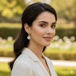 El Regalo Minimalist Gold Plated Cubic Zirconia Drop Earrings for Women & Girls | Modern & Luxurious Crystal Dangle Hook Earrings | Classy Fashion Jewellery Gift