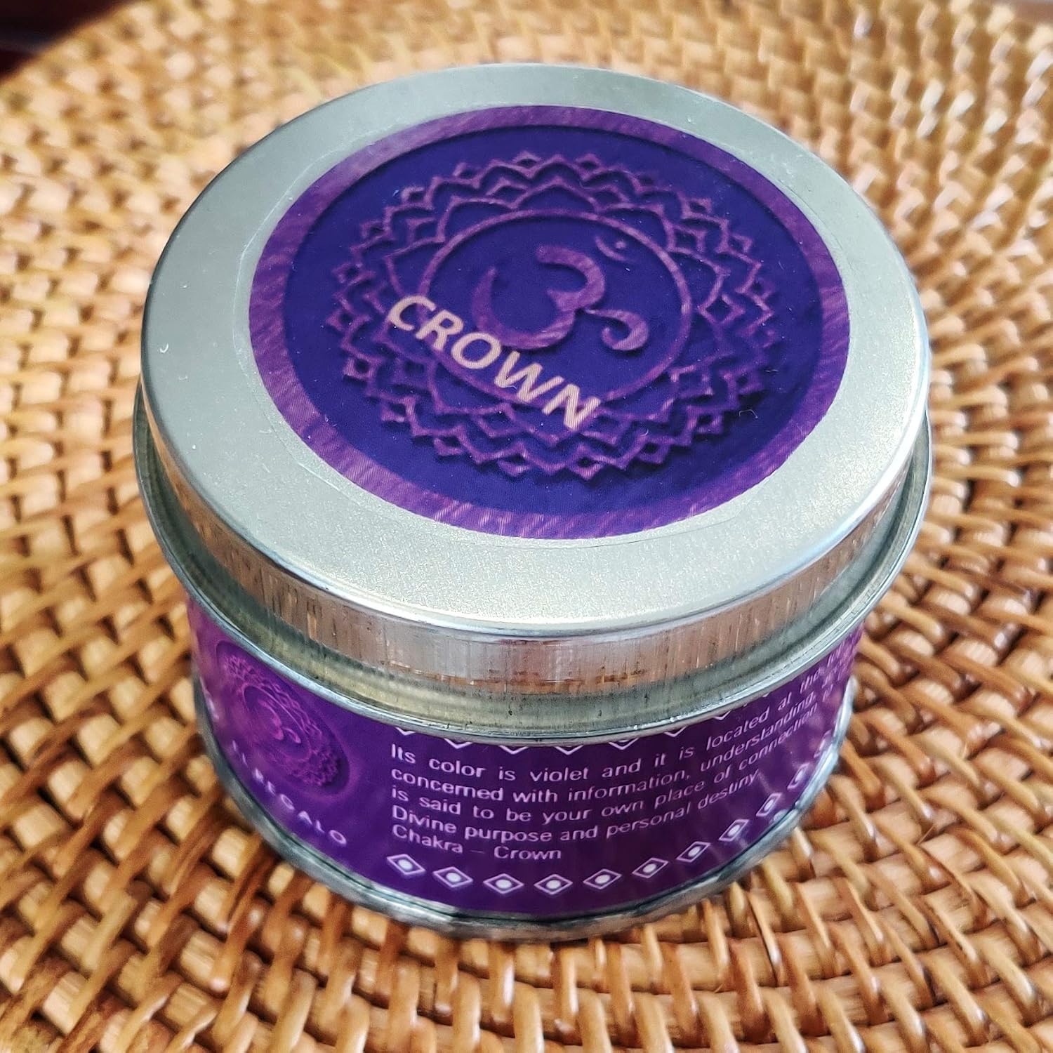 El Regalo Crown Chakra Candle, Sahasrara Chakra Aromatherapy Candle, Meditation Candles| Fragrances: Jasmine.