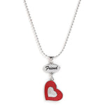 El Regalo 2 PCs Best Friend BFF Enamel Hearts Unisex Pendant Necklaces Set for Kids/Girls/Boys/Besties/Soul Sisters (Option-4)