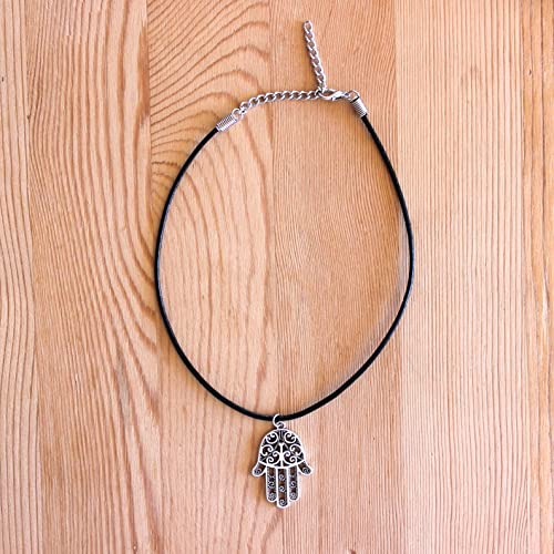 El Regalo Simple Evil Eye Hamsa Hand Pendant Necklace for Girls & Women | Evil Eye Necklace Third Blue Eyes Amulet Protection Pendant for Girls & Women (Big Hamsa Hand)