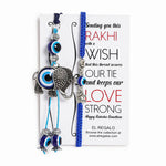 El Regalo 2 PCs Evil Eye Couple Rakhi Set for Bhaiya and Bhabhi- Bhaiya Bhabhi Luma Rakhi Set- Brother/Bhabhi Rakhi Combo For Unisex Adult