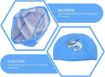El Regalo 1PC of Cute Kids Dolphin PU Swimming Caps for Girls & Boys- Waterproof, Animal Print Swimming Cap (for Kids 6-12 Years) (Blue Fish Swim Cap)