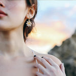 El Regalo 1 Pair Daisy Flower Earrings for Girls & Women- Cute Flower Earrings (Style-5)