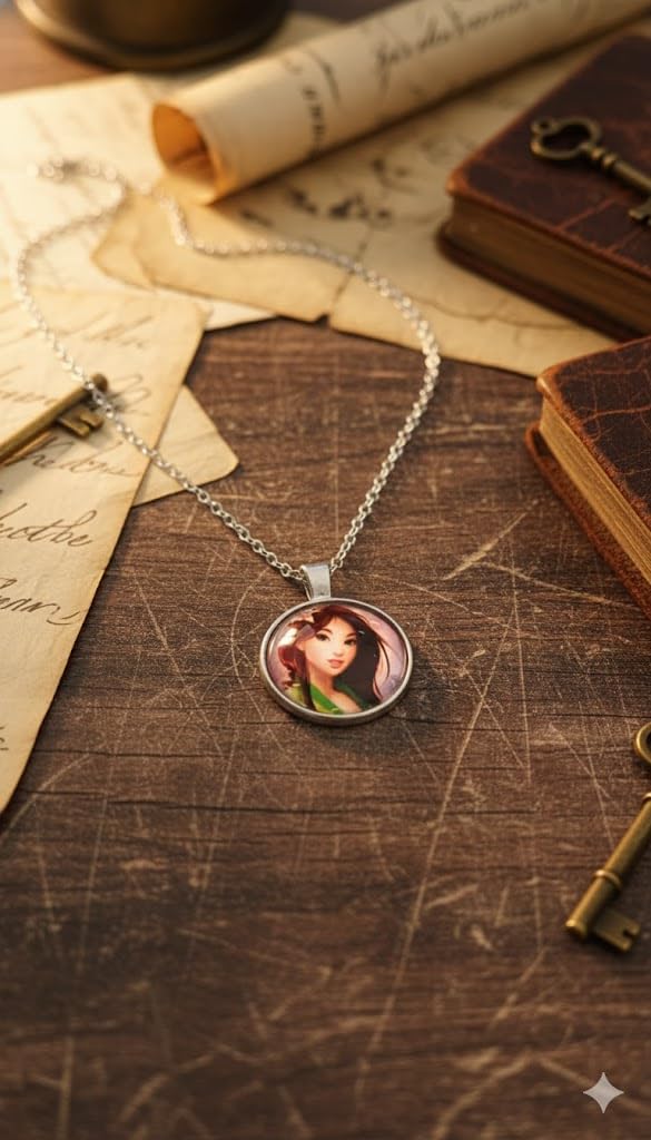 El Regalo Enchanted Tales Princess Pendant Necklace for Girls & Toddlers - Magical Character Jewelry for Birthdays, Parties & Gifting (Style-6)