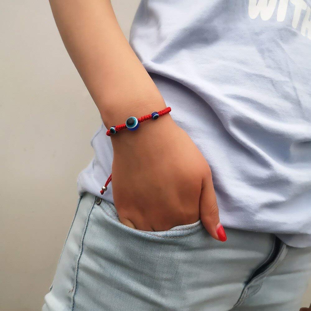 El Regalo Lucky Kabbalah Blue Turkish Evil Eye Charm Unisex Bracelet to Ward Off The Evil Eye (Style-1)
