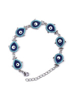 El Regalo Evil Eye Enameled Fashion Bracelet for Girls & Women- Gift for Her- Evil Eye Love, Good Luck & Protection Bracelet (Turquoise Blue Evil Eye Bracelet)
