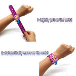 El Regalo Kids Unisex Mermaid Snap Stars Slap Wristband Bracelet (Pink)