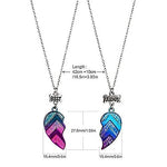 El Regalo 2 Pcs Best-Friend (Bf) Magnetic Heart Pendant Necklace Set For Girls/Sisters/Besties