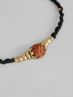 El Regalo Auspicious Rudraksha Rakhi for Brother- Lord Shiva Rudraksha Rakhi with Roli Chawal, Rakhi Message Card in Rakhi Gift Box for Bhai/Nephew (Option-3)