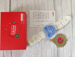 El Regalo 1PC Cute Hand Knitted Unisex Bracelets for Kids/Teens- Unique Adjustable, Soft, Knitted Crochet Bracelets for Babies/Toddlers/Kids/Teens (Blue Watch Band)